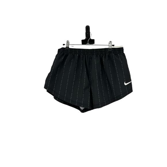 Nike Shorts Womens Large Dri-Fit Tempo Luxe Icon Clash Running Black White - Picture 1 of 5